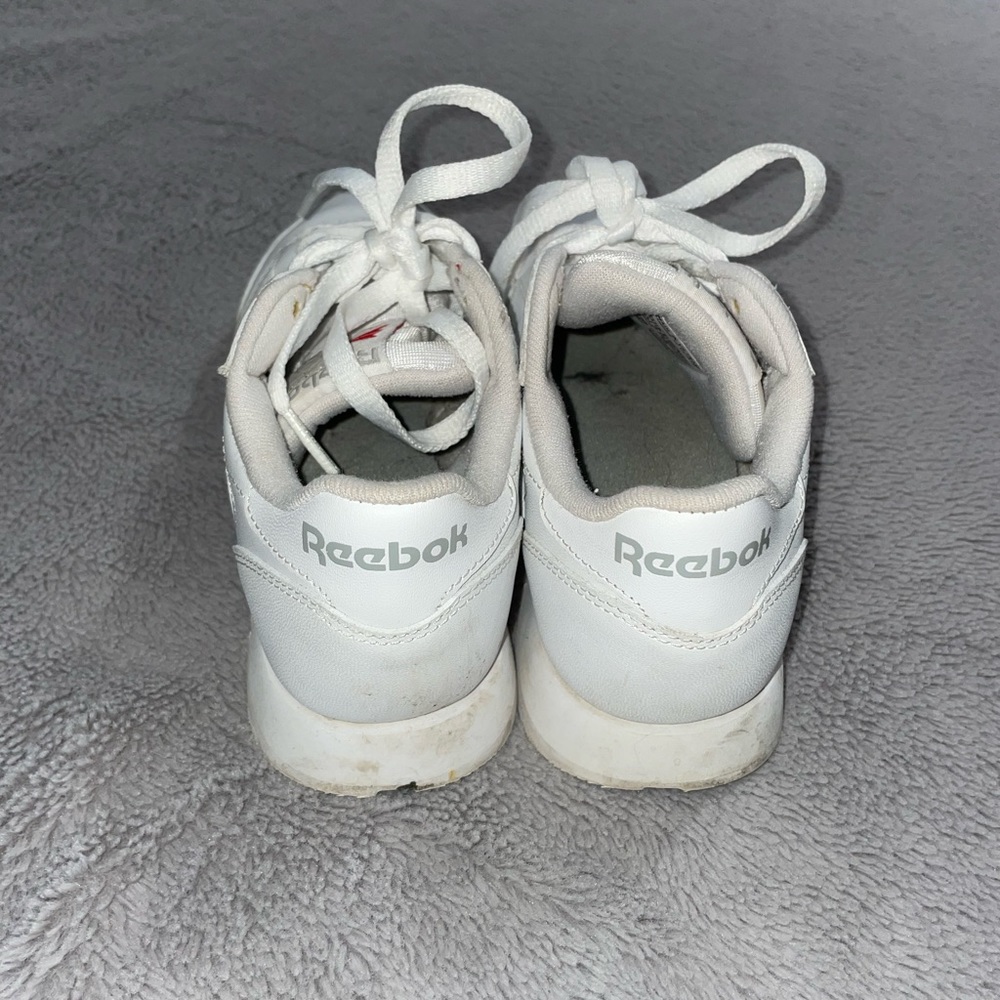 White Reebok Classics, Size 5